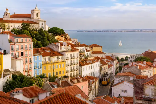 Vista de Lisboa com telhados e rio Tejo — capa do guia de como ligar para Portugal